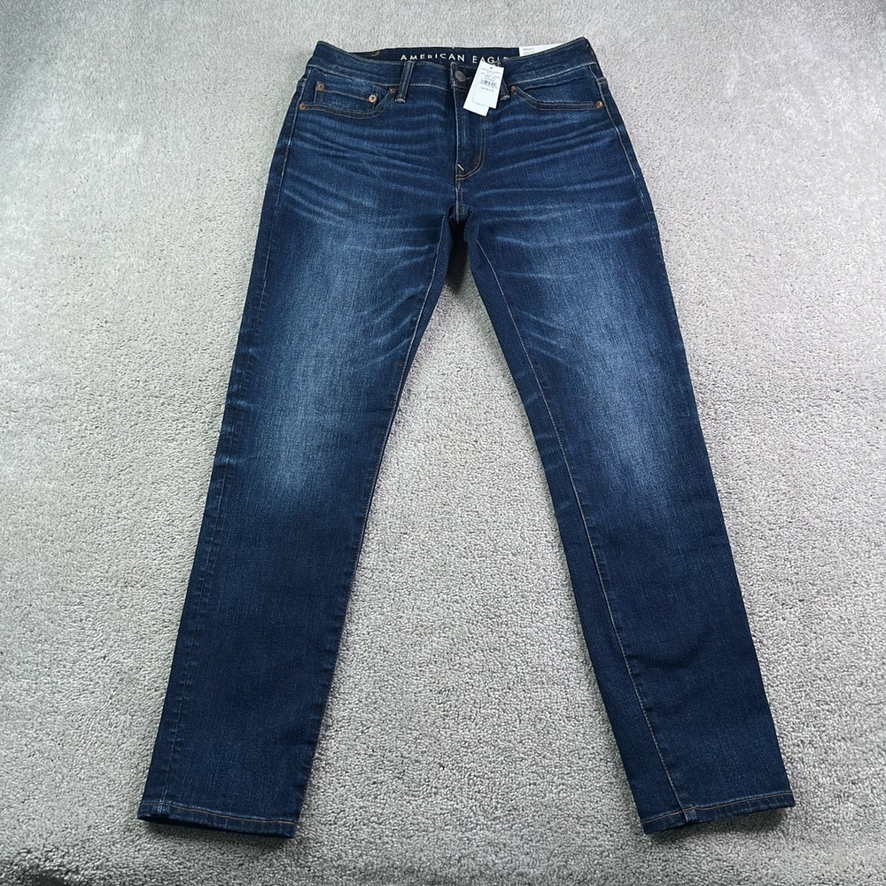 NEW American Eagle Jeans Mens 30x30 Athletic Skinny Dark Wash Airflex Denim NWT
